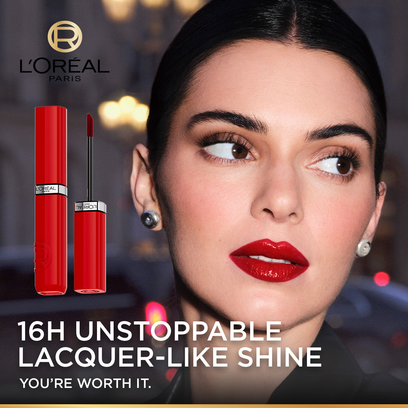 L'Orthtéal Paris Infallible Laque Resistance Liquid Lipstick, 16H Lacquer-Like Shine Finish Longwear & Transferresistant