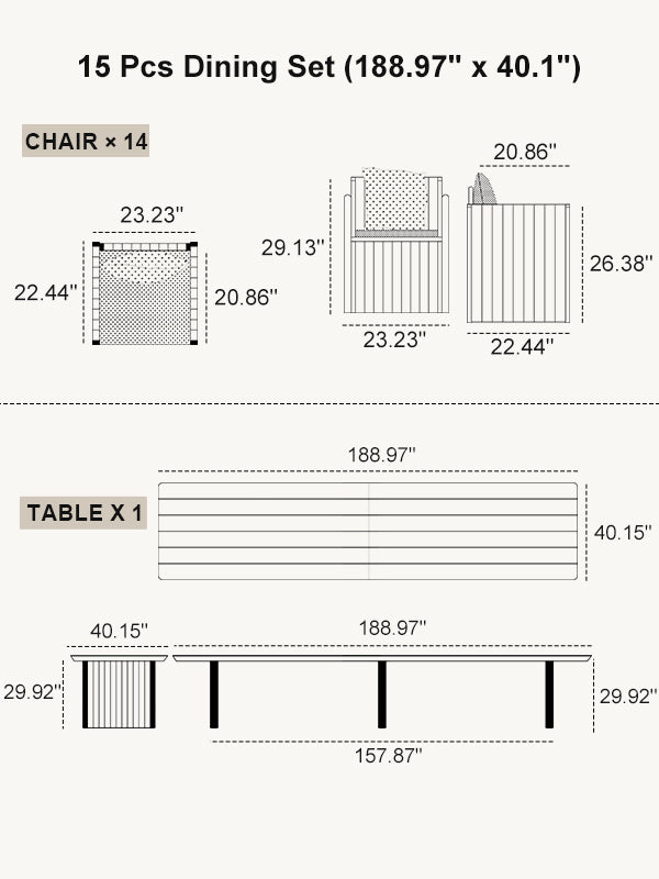PURPLE LEAF Dining Set