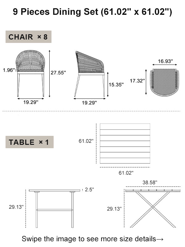 PURPLE LEAF Dining Set