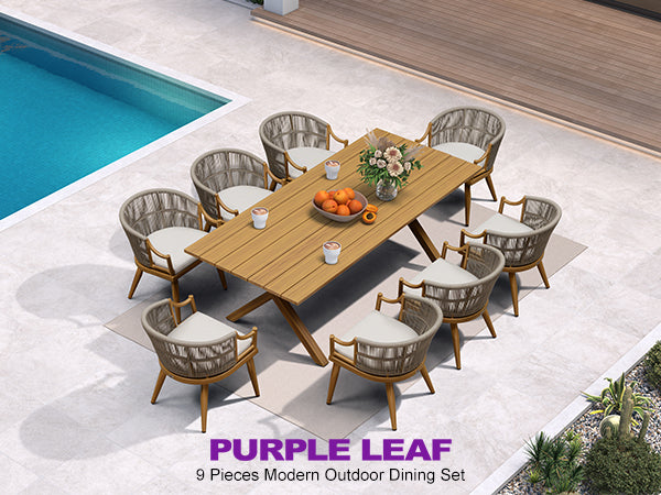 Purple leaf patio dining set