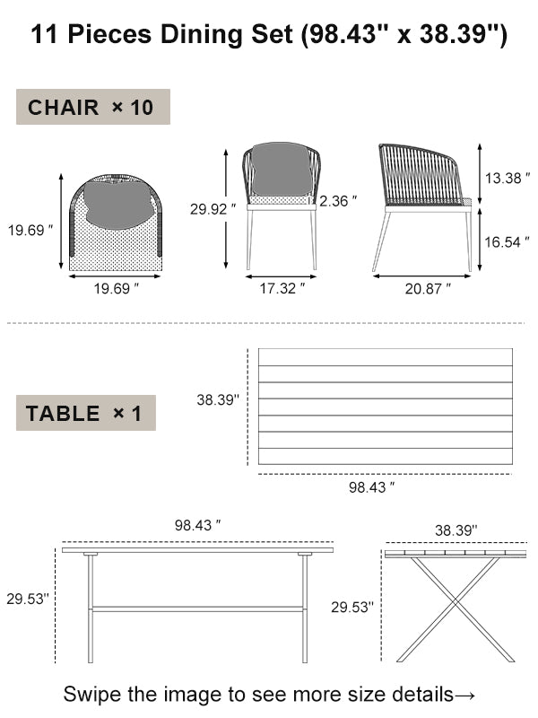 PURPLE LEAF Dining Set