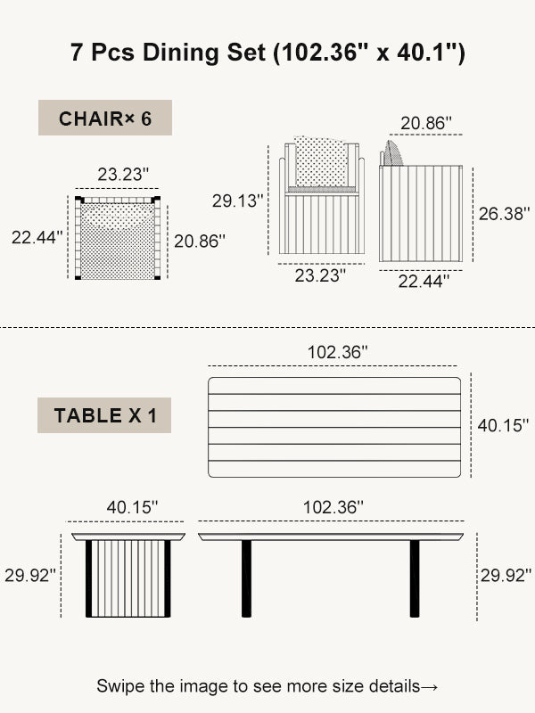PURPLE LEAF Dining Set