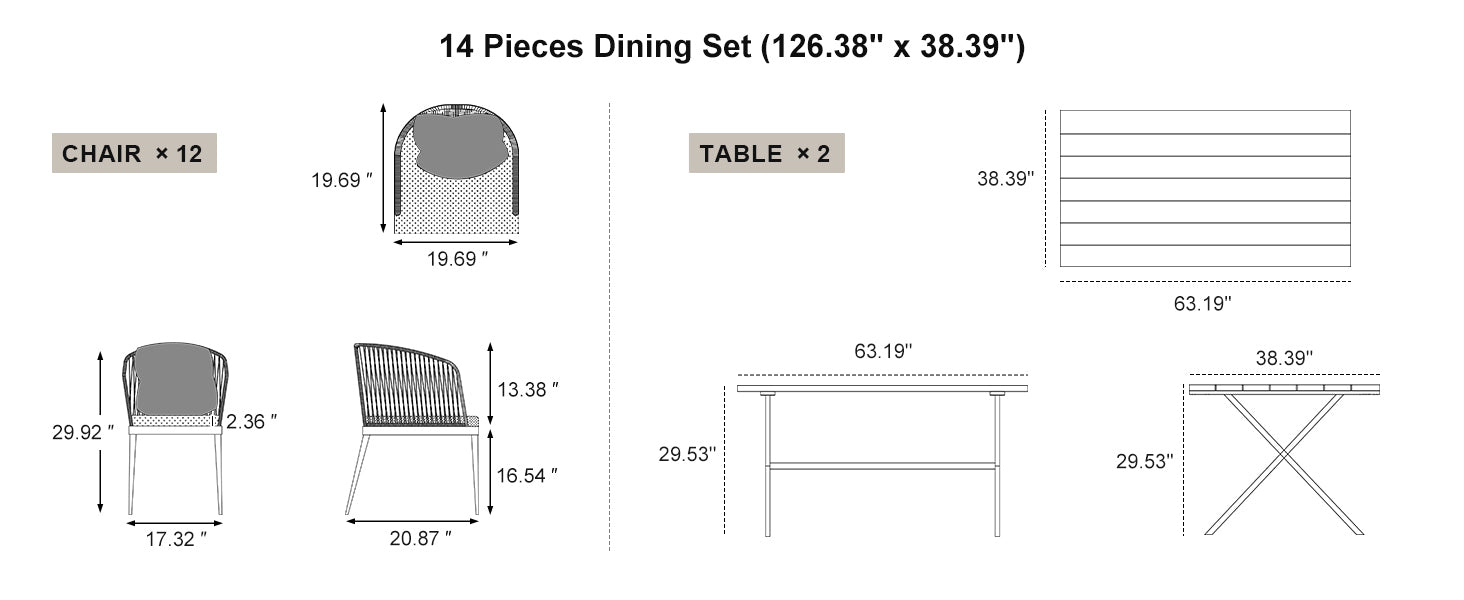 PURPLE LEAF Dining Set