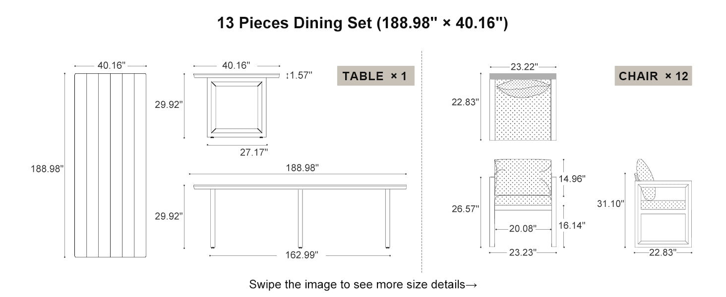PURPLE LEAF Dining Set