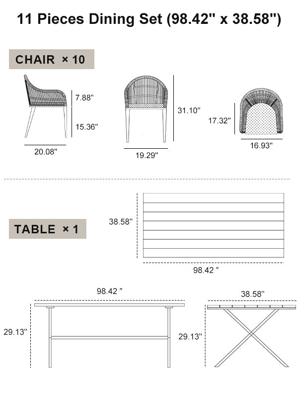 PURPLE LEAF Dining Set