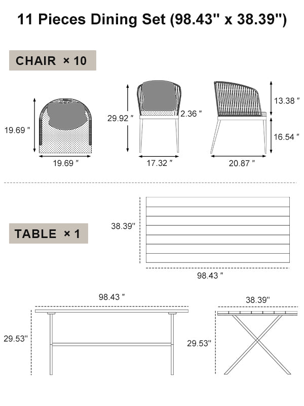 PURPLE LEAF Dining Set