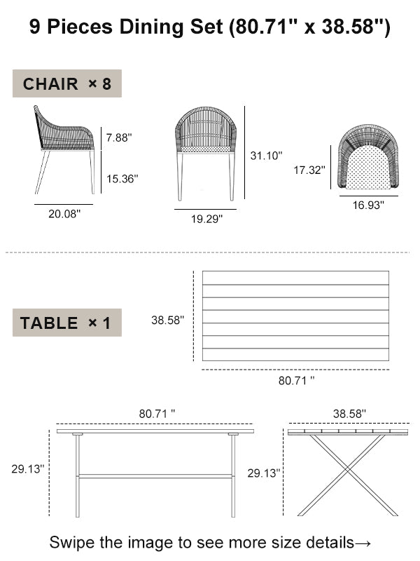 PURPLE LEAF Dining Set