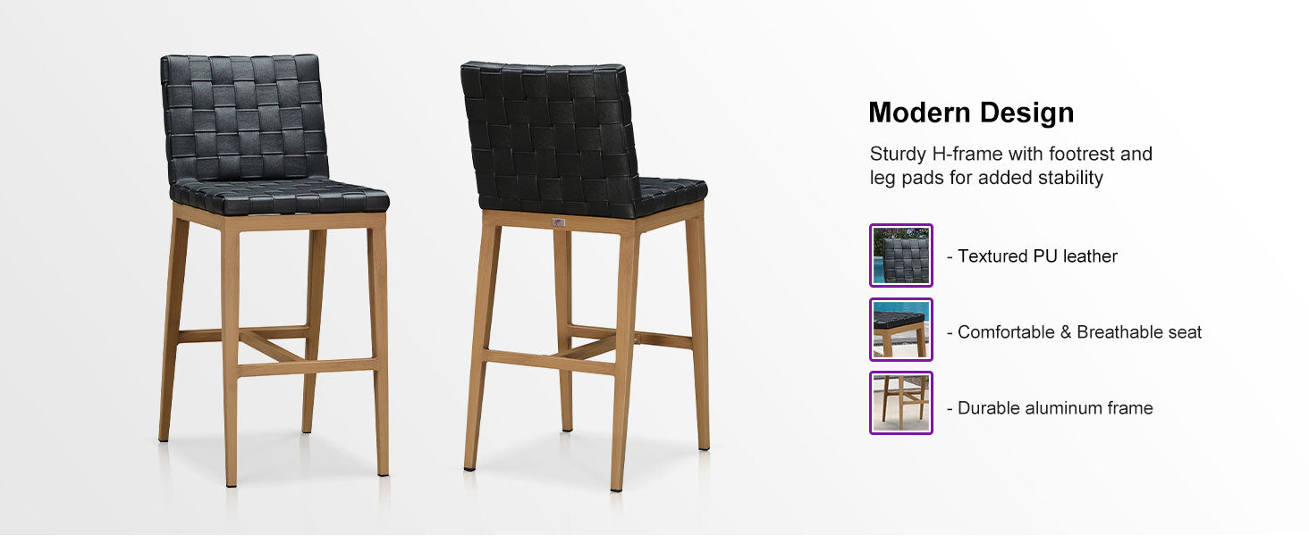 PURPLE LEAF Outdoor Bar Stools