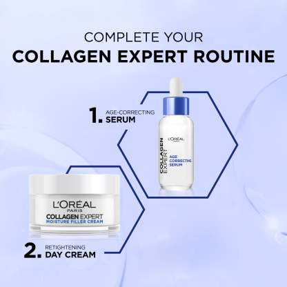 L'Orthtéal Paris Collagen Expert Moisture-Filling Cream, With Glycerin & Collagen Peptide Fractions