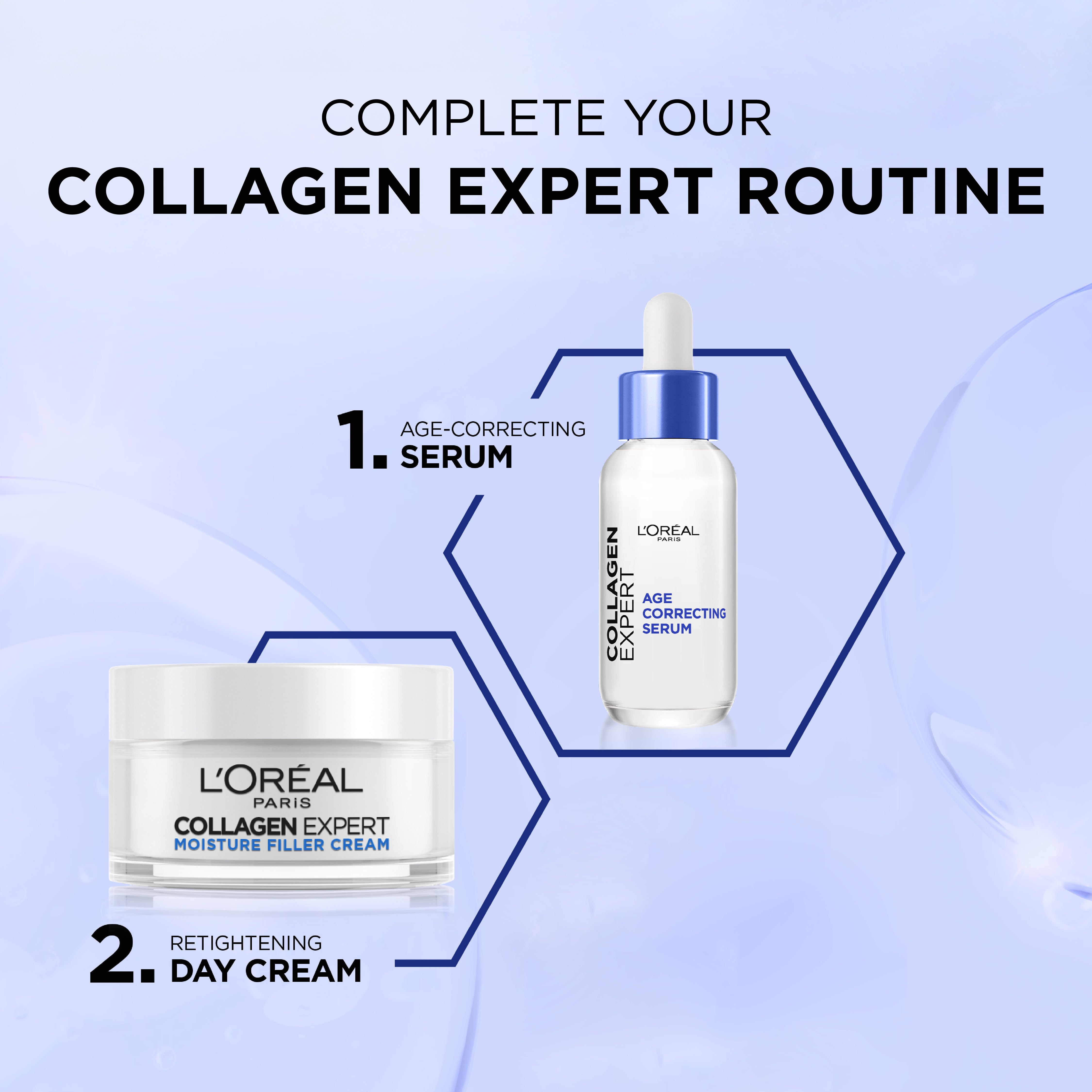 L'Orthtéal Paris Collagen Expert Age-Correcting Serum with Glycerin & Collagen Peptide Fractions
