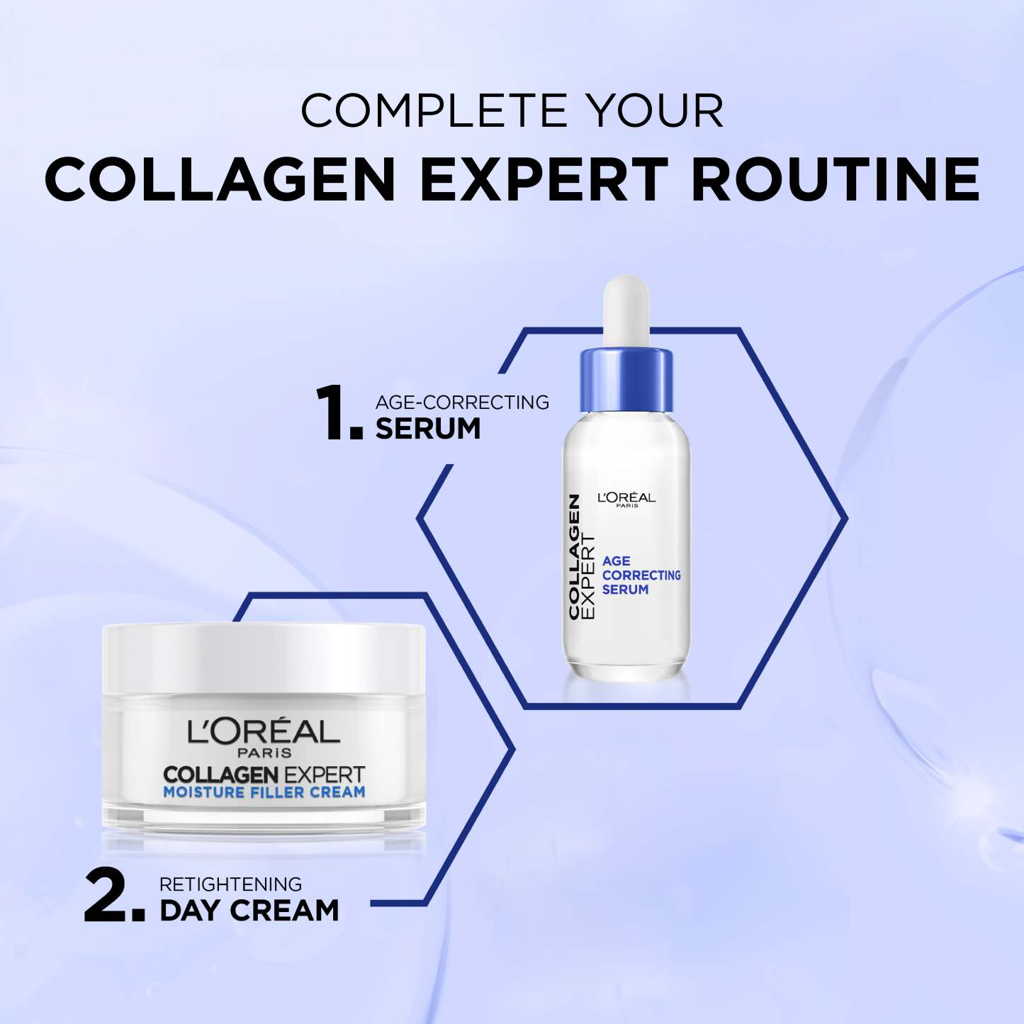 L'Orthtéal Paris Collagen Expert Age-Correcting Serum with Glycerin & Collagen Peptide Fractions
