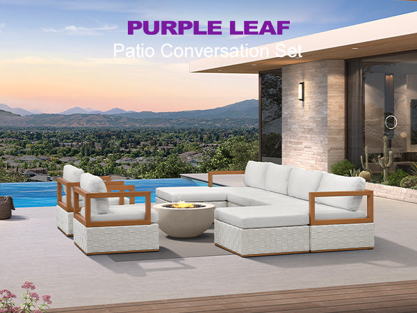 PURPLE LEAF Patio Conversation Set