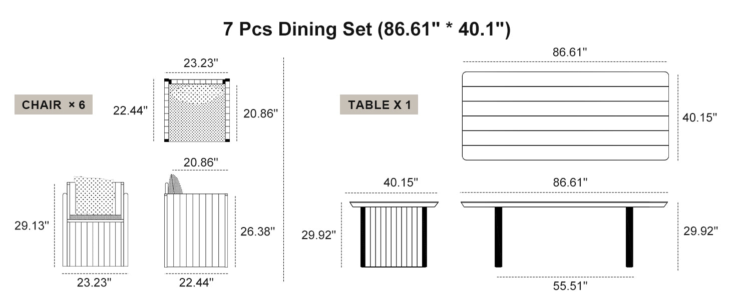 PURPLE LEAF Dining Set