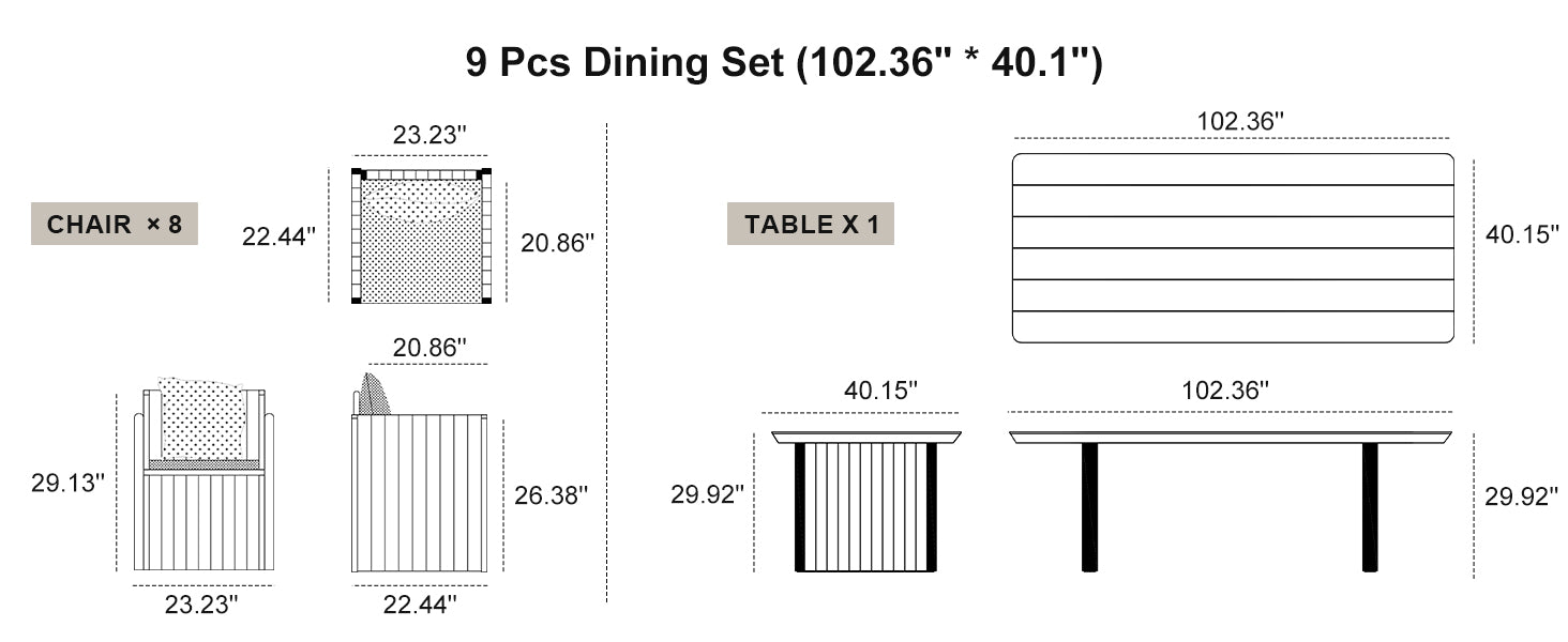 PURPLE LEAF Dining Set