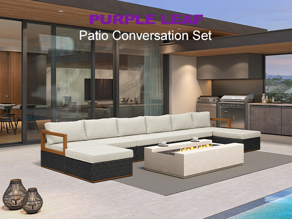 PURPLE LEAF Patio Conversation Set