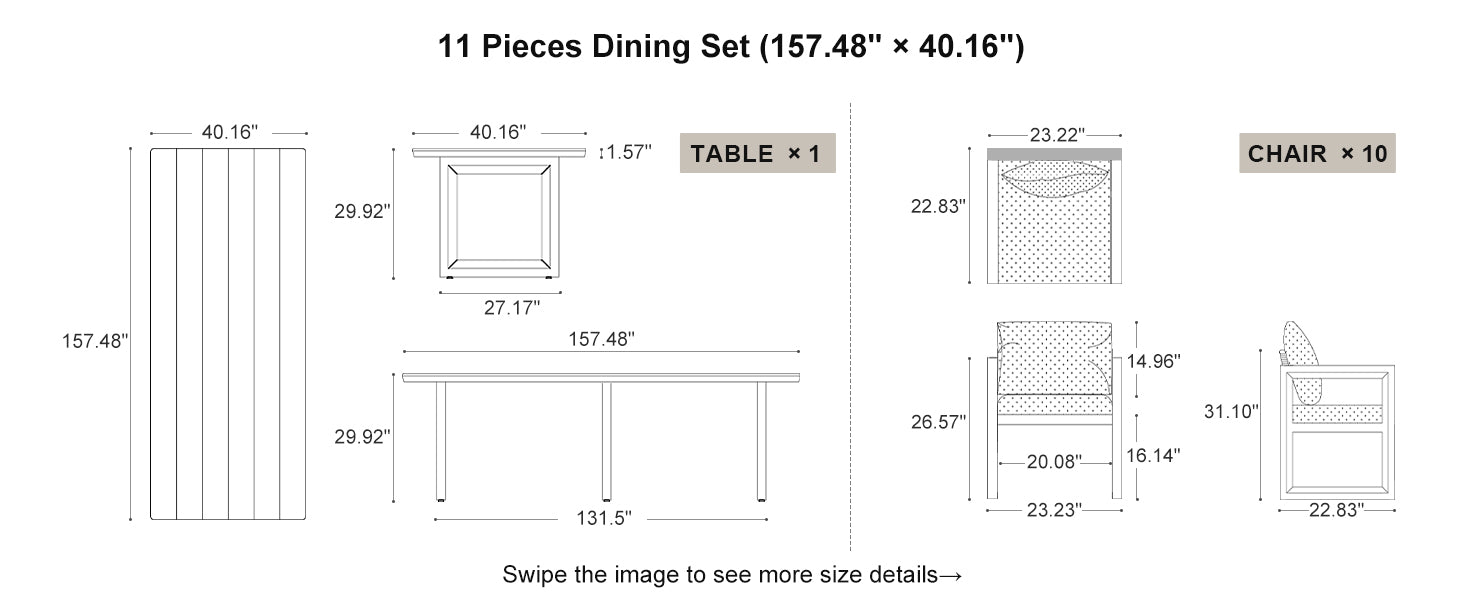 PURPLE LEAF Dining Set