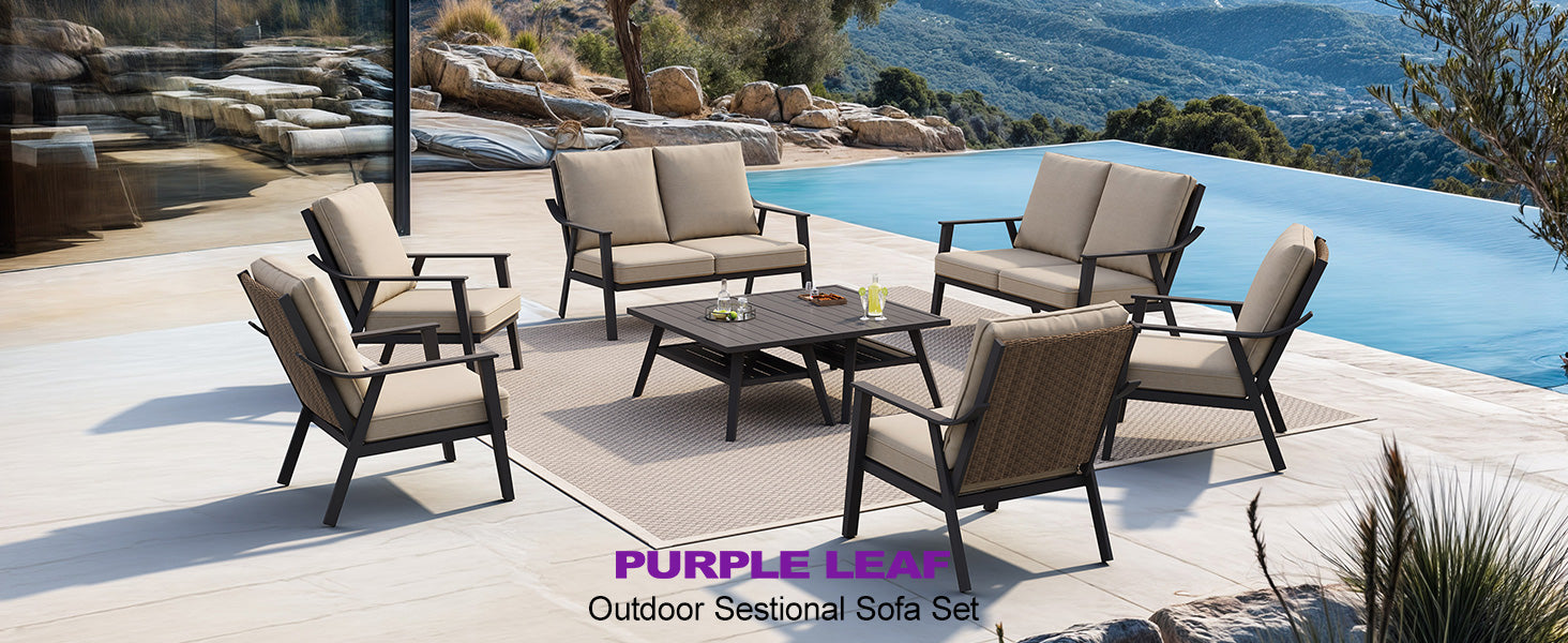 PURPLE LEAF Patio Conversation Set
