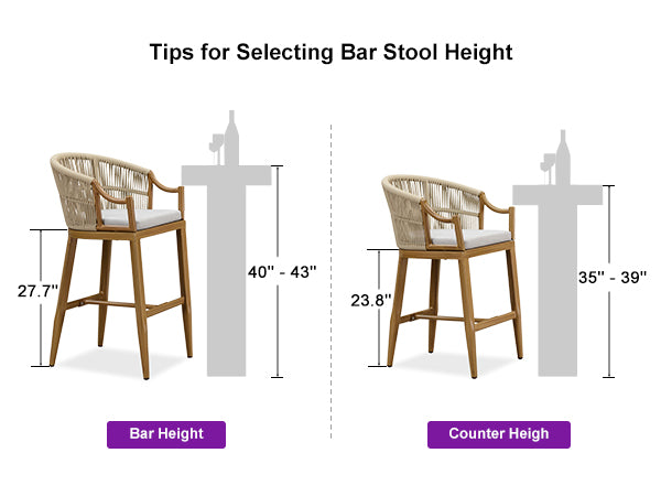 PURPLE LEAF Outdoor Bar Stools
