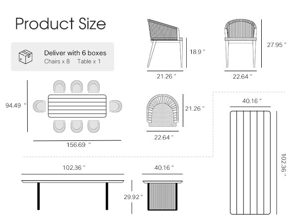 PURPLE LEAF Dining Set