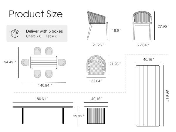 PURPLE LEAF Dining Set