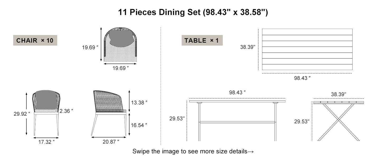 PURPLE LEAF Dining Set