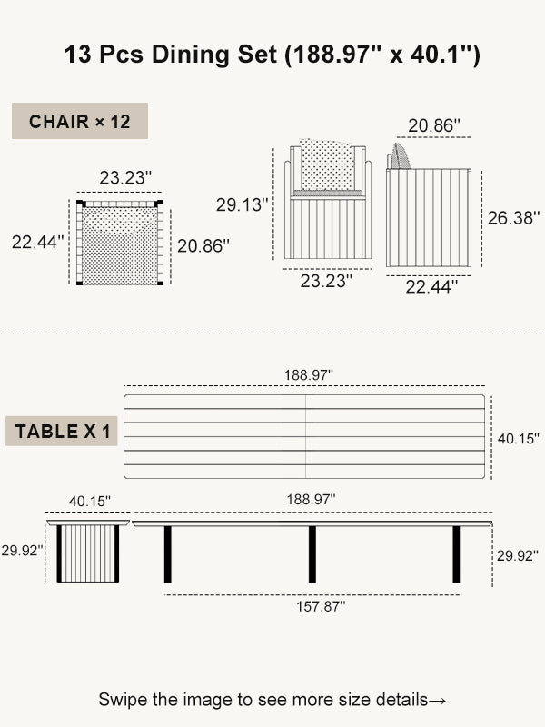 PURPLE LEAF Dining Set