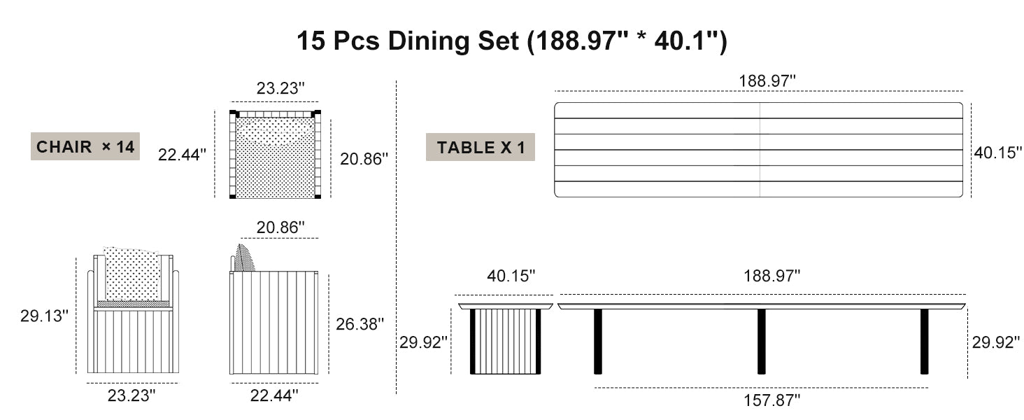 PURPLE LEAF Dining Set