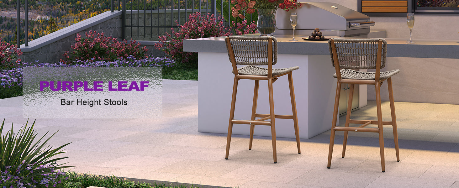 PURPLE LEAF Outdoor Bar Stools