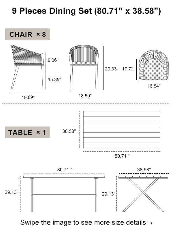 PURPLE LEAF Dining Set