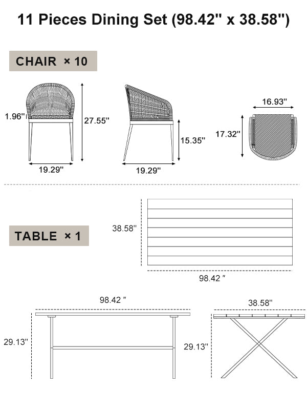 PURPLE LEAF Dining Set