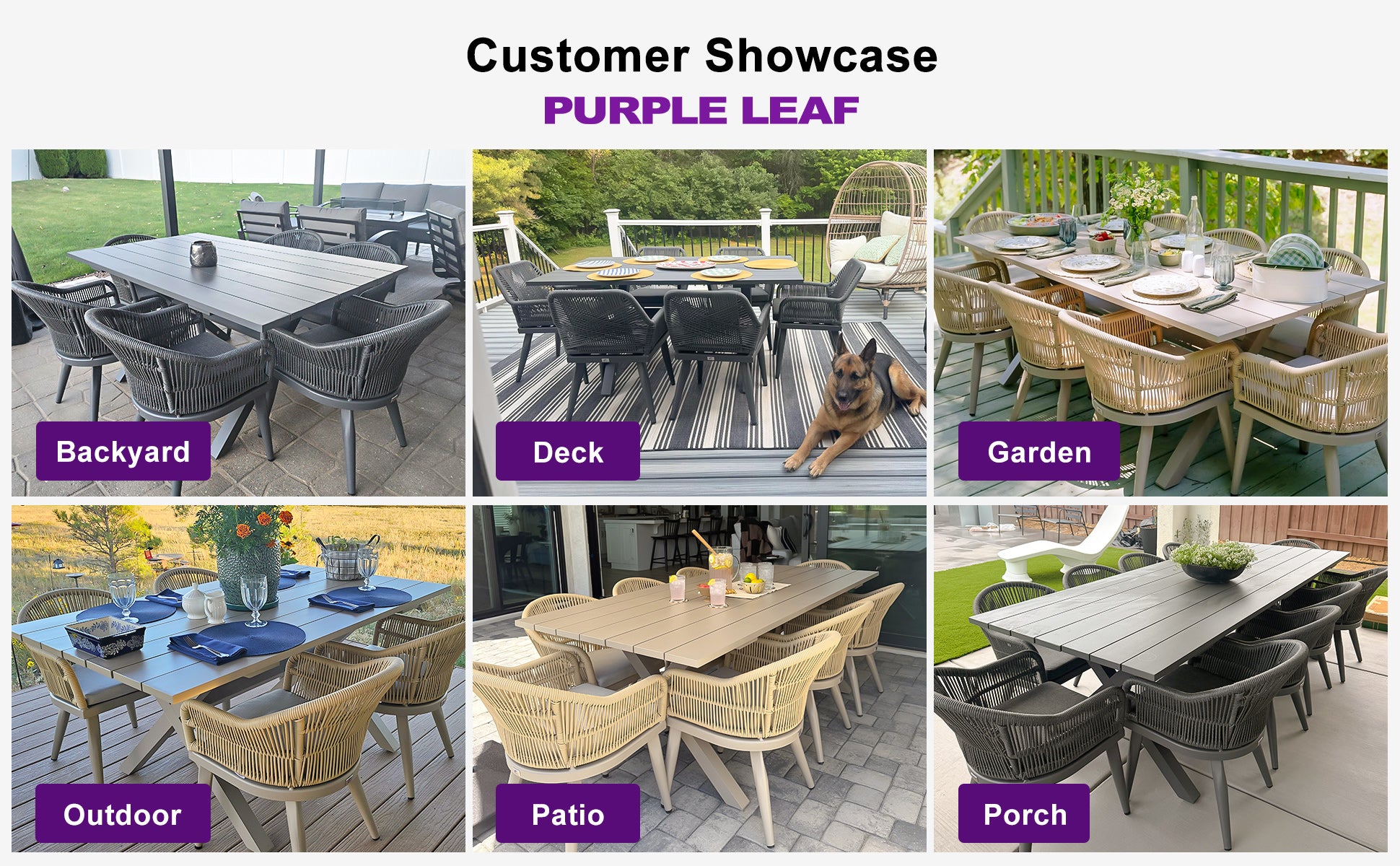 PURPLE LEAF Dining Set