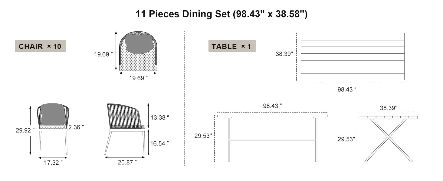 PURPLE LEAF Dining Set