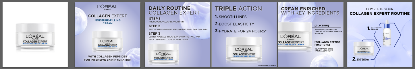 L'Orthtéal Paris Collagen Expert Moisture-Filling Cream, With Glycerin & Collagen Peptide Fractions