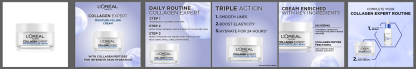 L'Orthtéal Paris Collagen Expert Moisture-Filling Cream, With Glycerin & Collagen Peptide Fractions