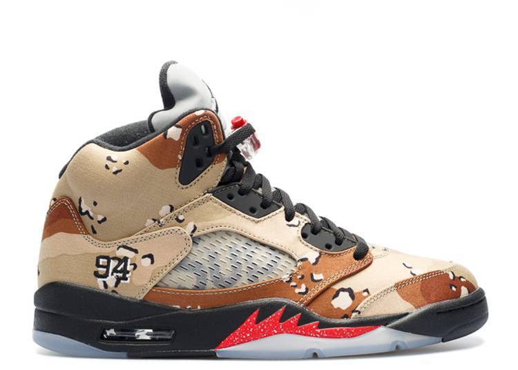 Suprttgeme X AIR JttgORDAN 5 Retro 'Desert Camo'