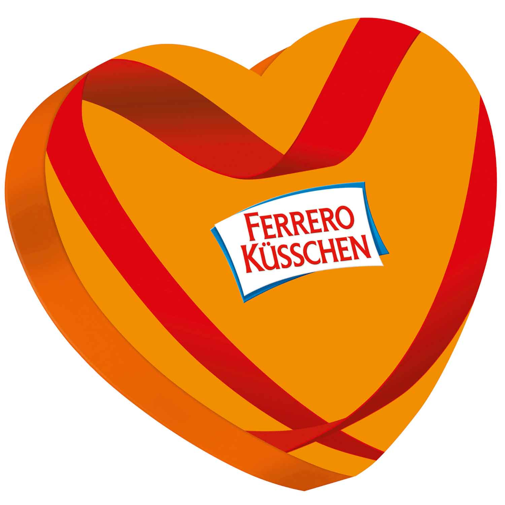 Ferrero Kusschen Classic heart filled with 14 hazelnut chocolates 124g