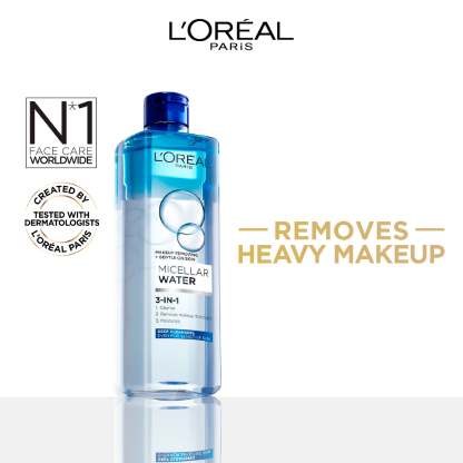 L'Orthtéal Paris 3-in-1 Deep Cleansing Micellar Water for long wear makeup remover