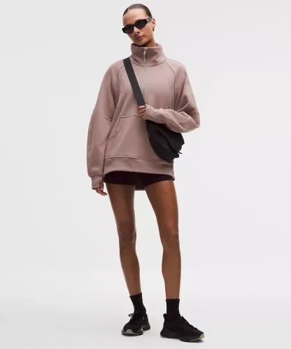 Scuba Oversized Funnel-Neck Half Zip Long