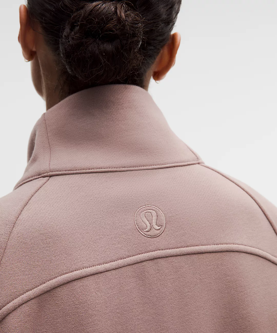 Scuba Oversized Funnel-Neck Half Zip Long