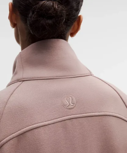 Scuba Oversized Funnel-Neck Half Zip Long