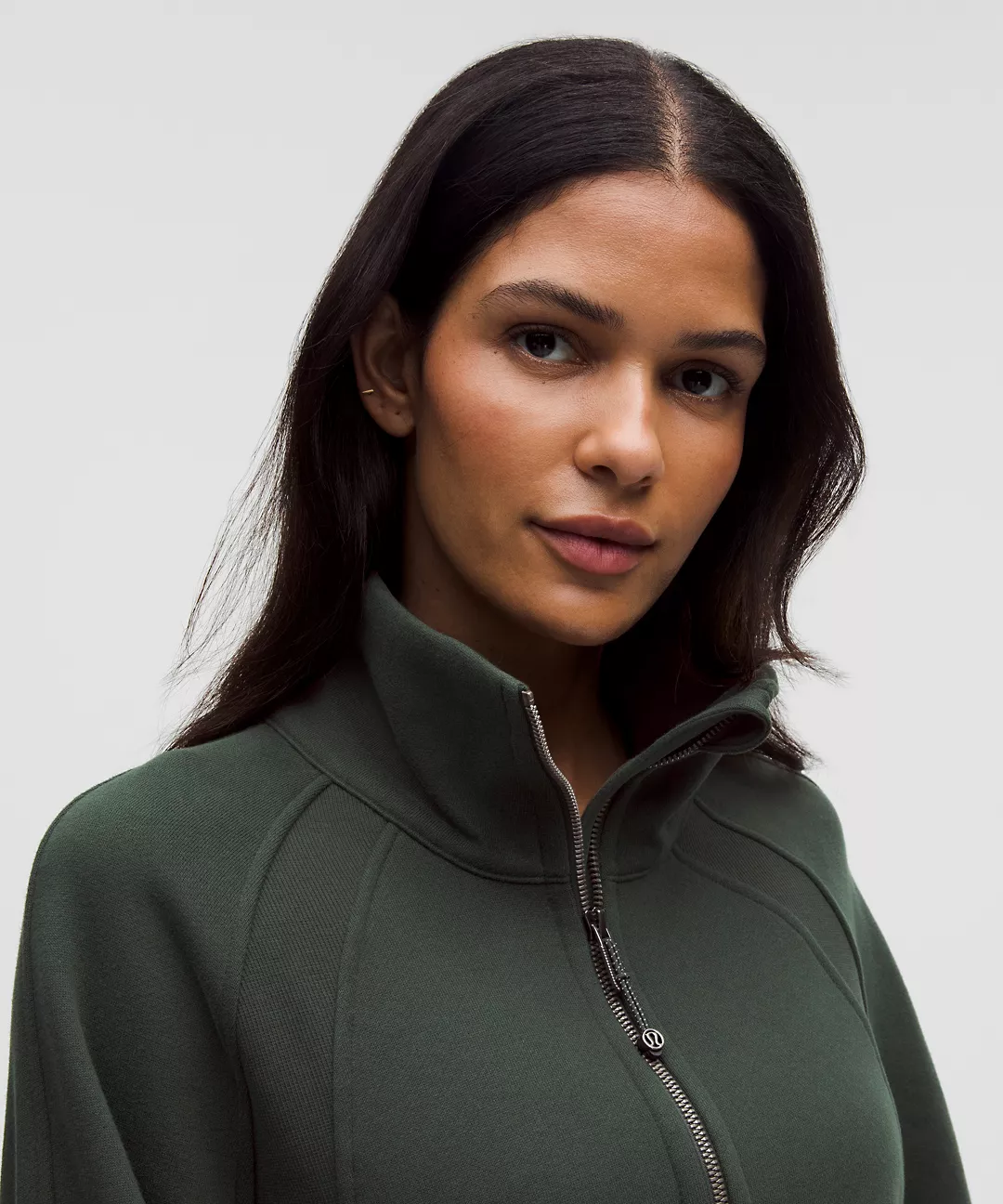 Scuba Oversized Funnel-Neck Half Zip Long