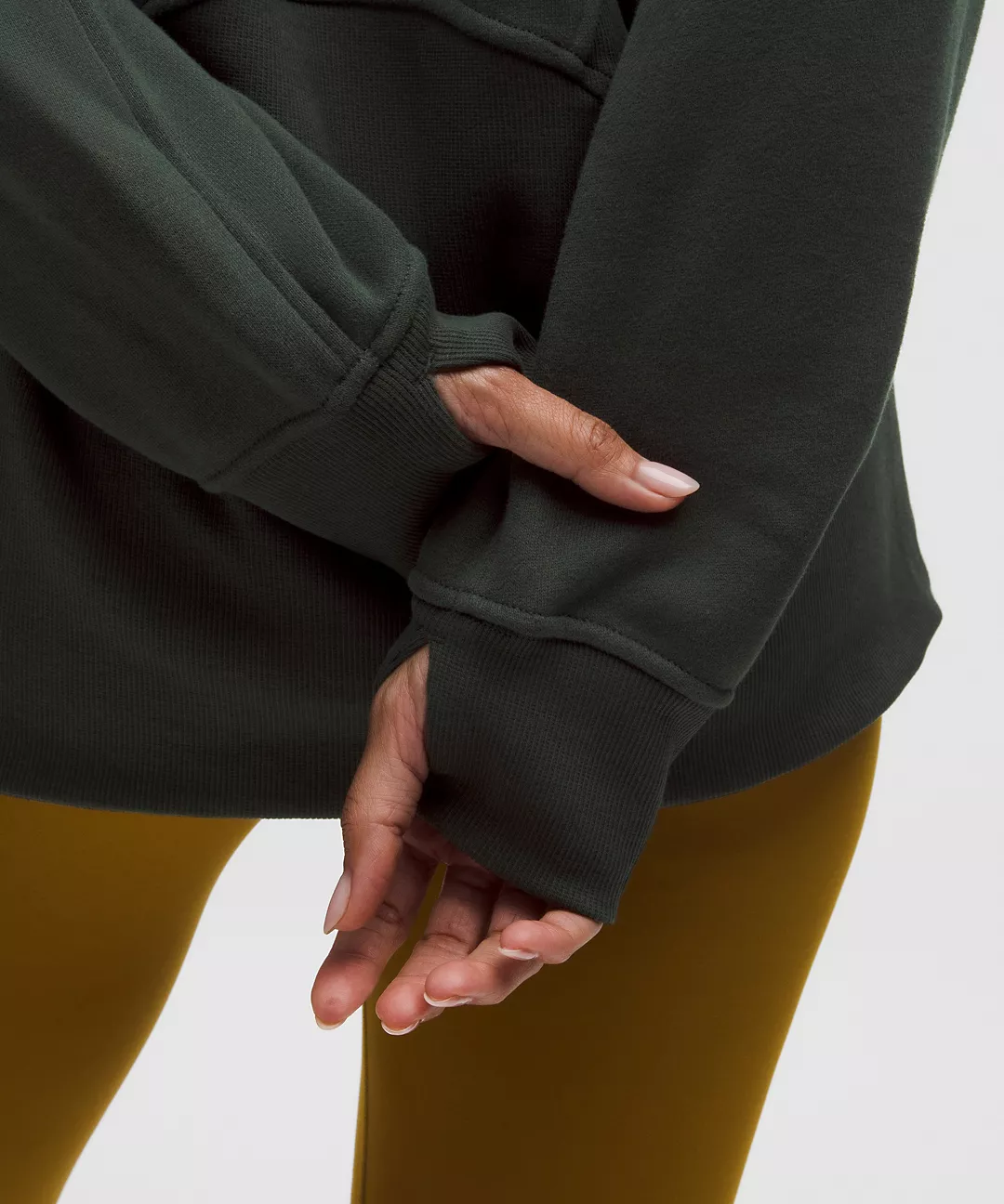 Scuba Oversized Funnel-Neck Half Zip Long