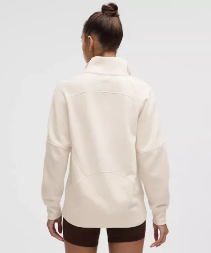 Scuba Oversized Funnel-Neck Half Zip Long