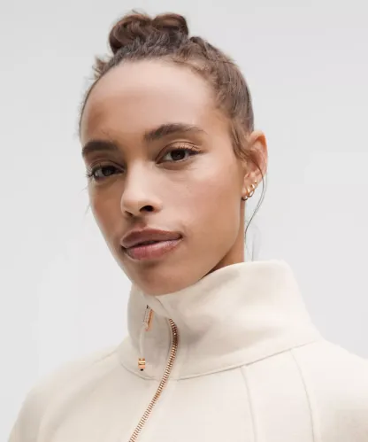 Scuba Oversized Funnel-Neck Half Zip Long