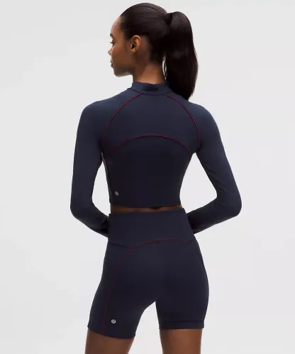 Wunder Train Cropped Long-Sleeve Half Zip