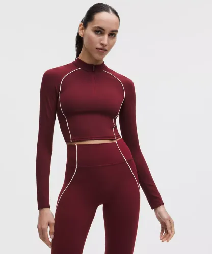 Wunder Train Cropped Long-Sleeve Half Zip