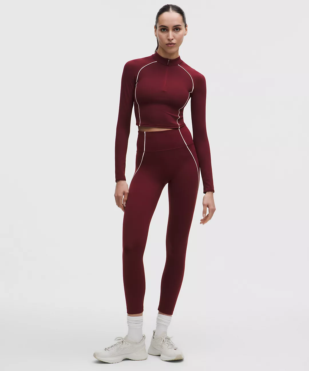 Wunder Train Cropped Long-Sleeve Half Zip