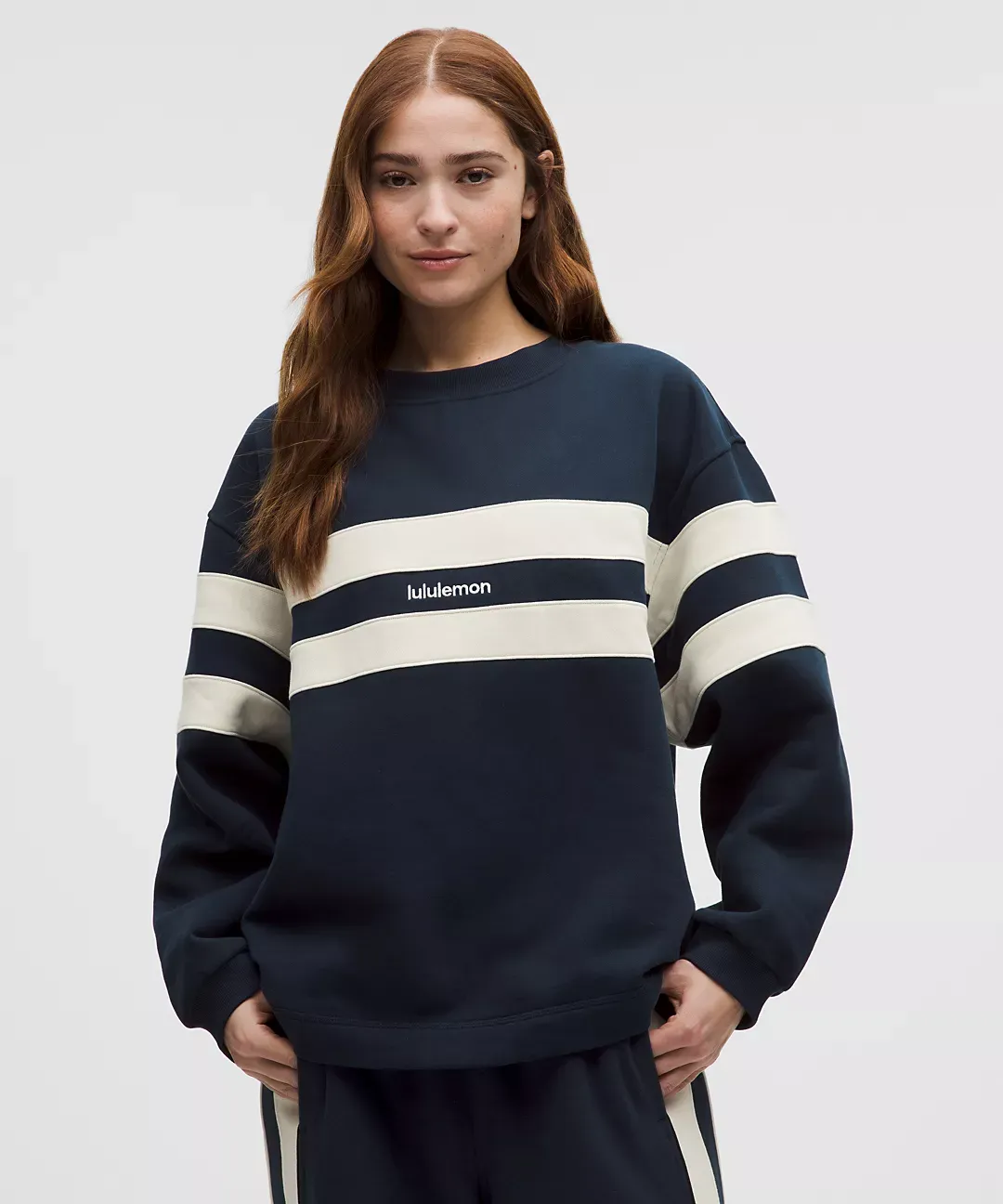 Women's Steady State Oversized Pullover Stripe