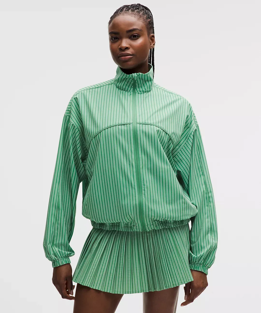 UV-Protective Oversized Tennis Jacket