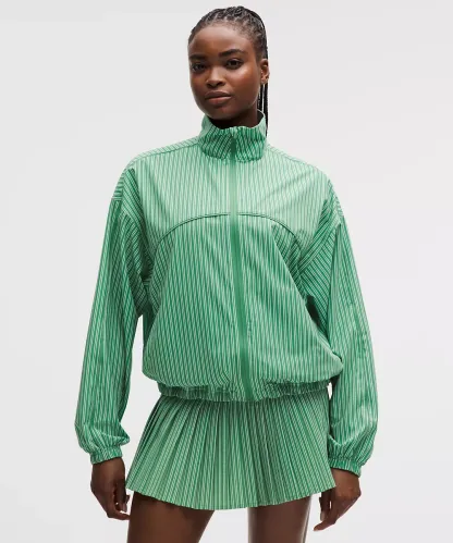 UV-Protective Oversized Tennis Jacket